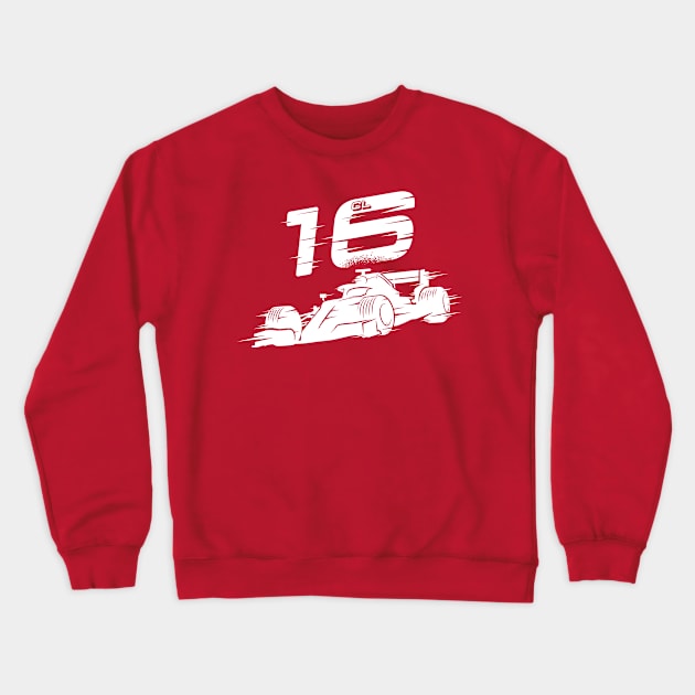 We Race On! 16 [White] Crewneck Sweatshirt by DCLawrenceUK